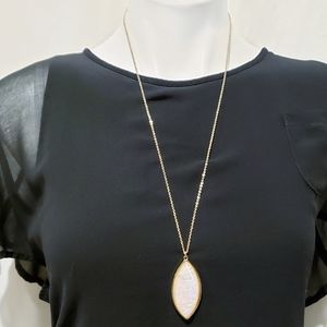 💛 Opal Colored Pendant 30 inch Necklace